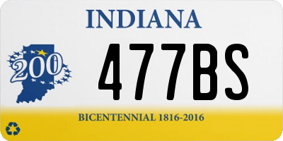 IN license plate 477BS