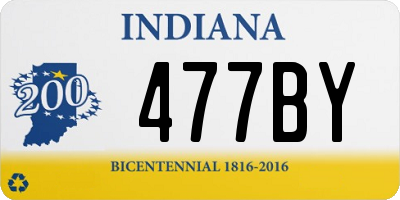 IN license plate 477BY