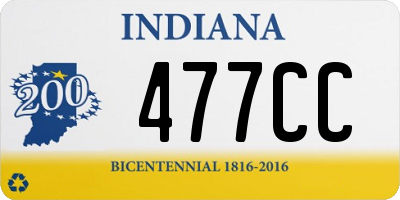 IN license plate 477CC