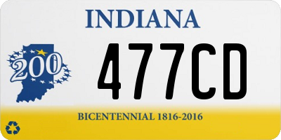 IN license plate 477CD