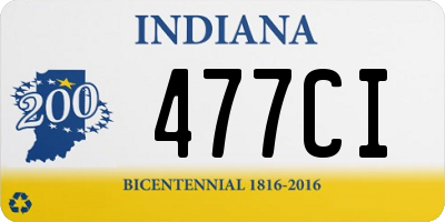 IN license plate 477CI