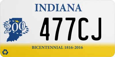 IN license plate 477CJ
