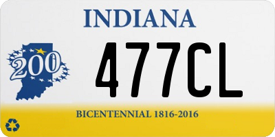 IN license plate 477CL