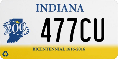 IN license plate 477CU