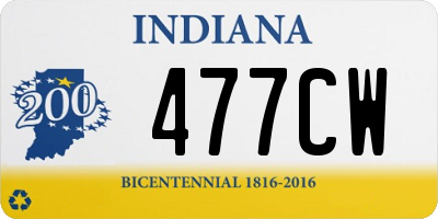 IN license plate 477CW