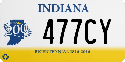 IN license plate 477CY