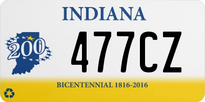 IN license plate 477CZ