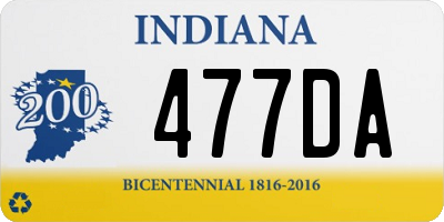 IN license plate 477DA