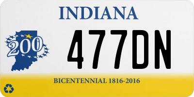 IN license plate 477DN