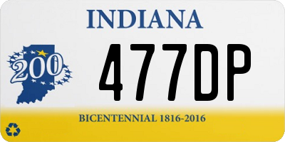 IN license plate 477DP