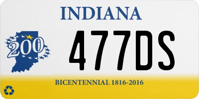 IN license plate 477DS