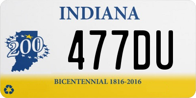 IN license plate 477DU