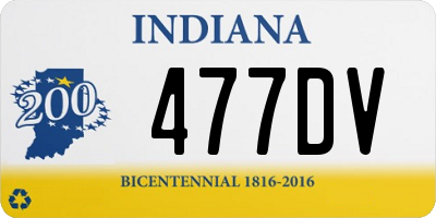 IN license plate 477DV