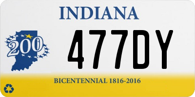 IN license plate 477DY
