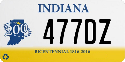 IN license plate 477DZ