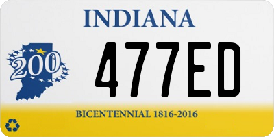 IN license plate 477ED