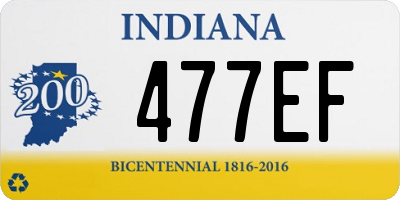 IN license plate 477EF