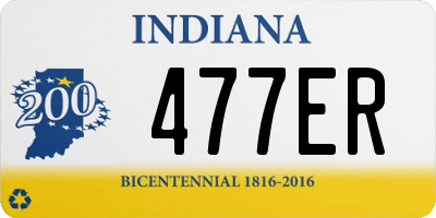 IN license plate 477ER