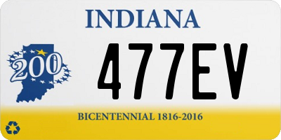 IN license plate 477EV