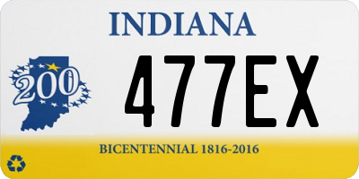 IN license plate 477EX