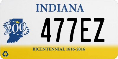 IN license plate 477EZ