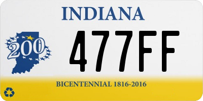 IN license plate 477FF