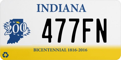 IN license plate 477FN