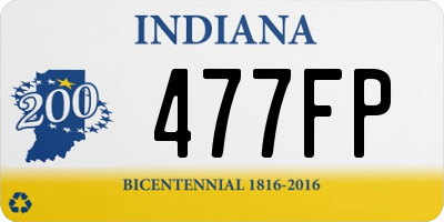 IN license plate 477FP