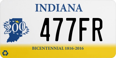 IN license plate 477FR