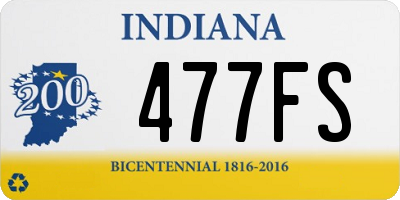 IN license plate 477FS