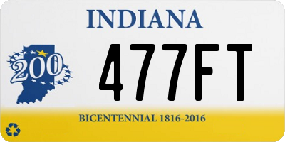 IN license plate 477FT