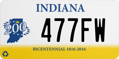 IN license plate 477FW