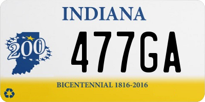 IN license plate 477GA