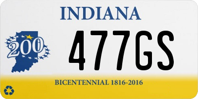 IN license plate 477GS