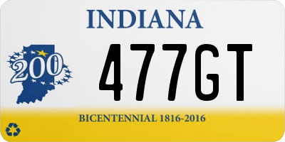 IN license plate 477GT