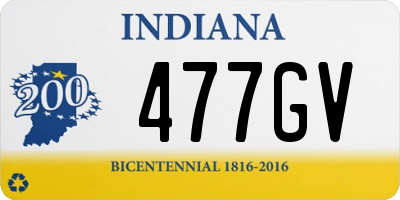 IN license plate 477GV