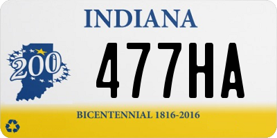 IN license plate 477HA
