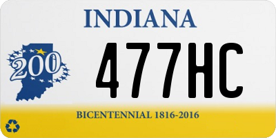 IN license plate 477HC