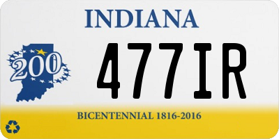 IN license plate 477IR