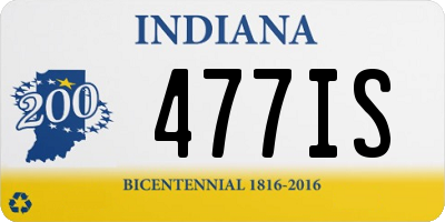 IN license plate 477IS