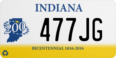 IN license plate 477JG