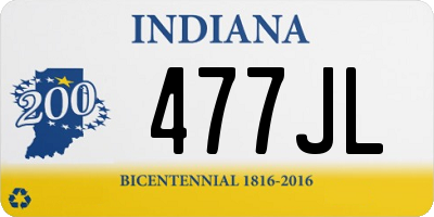 IN license plate 477JL
