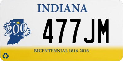 IN license plate 477JM