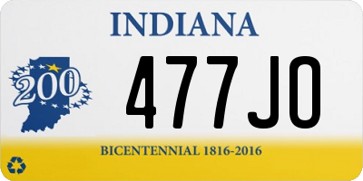 IN license plate 477JO