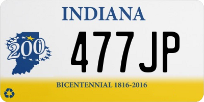 IN license plate 477JP