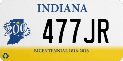 IN license plate 477JR