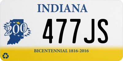 IN license plate 477JS