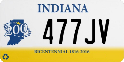 IN license plate 477JV