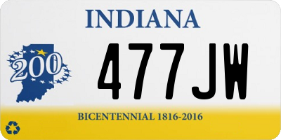 IN license plate 477JW