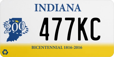 IN license plate 477KC